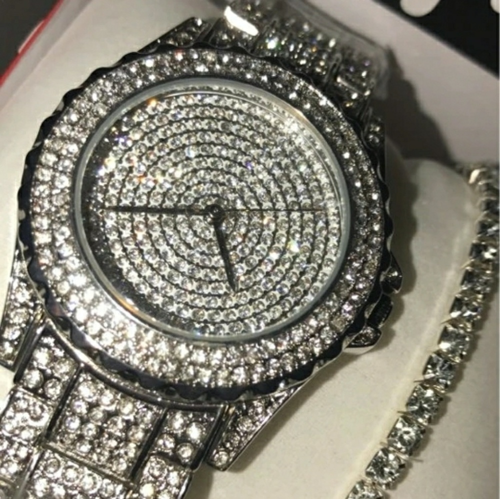 Platinum diamond watch